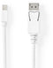 Nedis CCGB37404WT20 - Mini DisplayPort naar DisplayPort Kabel - 200 cm - Wit