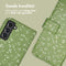 iMoshion Hoesje Geschikt voor Samsung Galaxy S21 FE Hoesje Met Pasjeshouder - iMoshion Design Bookcase smartphone - Groen / Green Flowers