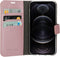 Mobiparts iPhone 12/12 Pro - Wallet Case - Saffiano motief - Roze