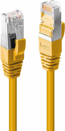 LINDY 47867 RJ45 Netwerkkabel, patchkabel CAT 6A S/FTP 7.50 m Geel 1 stuk(s)