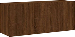vidaXL - Tv-meubel - wandgemonteerd - 100x30x41 - cm - bruin - eikenkleur