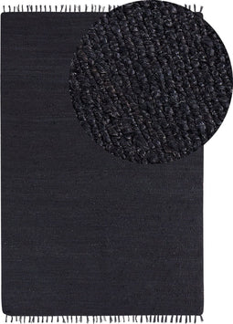 SINANKOY - Laagpolig tapijt - Zwart - 200 x 300 cm - Jute
