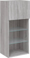 vidaXL - Tv-meubel - met - LED-verlichting - 40,5x30x90 - cm - grijs - sonoma - eiken