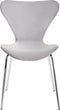 BOONVILLE - Eetkamerstoel - Lichtgrijs/Zilver - Synthetisch materiaal