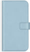 Selencia Galaxy A42 - Echt Lederen Bookcase - 3 Pashouders - Lichtblauw