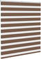 vidaXL - Zebra - rolgordijn - 135x100 - cm - stofbreedte - 130,9cm - polyester - bruin