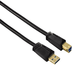 Hama 00125234 - USB A naar USB B Kabel - 180 cm - Zwart