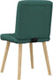vidaXL - Eetkamerstoelen - 2 - st - stof - donkergroen