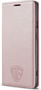 Hoesje Geschikt voor Oneplus Nord N10 met Anti Skim Bescherming - Pasjes Bookcase RFID Beschermd Cover - Roze Goud - Luxe Telefoonhoesje Wallet Case Pasjeshouder PU Leder