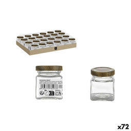Glazen pot La Mediterránea WOOD 60 ml (72 Stuks)