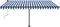 vidaXL - Luifel - handmatig - uittrekbaar - met - LED - 400x350 - cm - blauw - en - wit