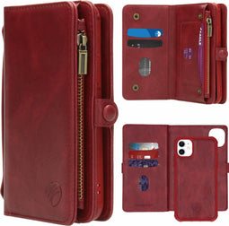 iMoshion Hoesje Geschikt voor iPhone 11 Hoesje Met Pasjeshouder - iMoshion 2-in-1 Wallet Bookcase - Rood