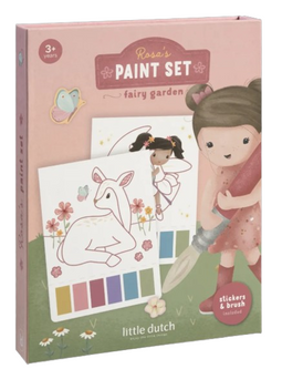 Little Dutch Rosa BT126890 - Waterverfset - 18 waterverfpagina’s - Roze