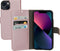 Mobiparts iPhone 13 - Wallet Case - Saffiano motief - Roze