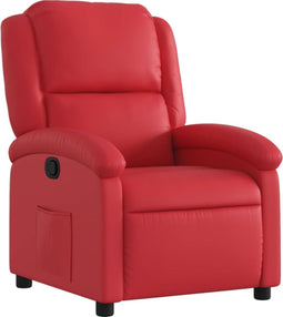 Fauteuil verstelbaar kunstleer rood