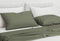 Zohome Kussensloop Satinado - Kussenhoes van 40x80 cm - Set van 2 stuks - 100% Katoen-Satijn - Groen