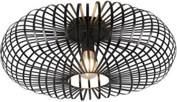 TRIO JOHANN - Plafondlamp - Metalen bogen - Zwart mat - D: 50cm (1 stuk)