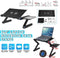 LuxeBass LB419 - Verstelbaar Laptoptafel - Met Muismat en Koeling - Zwart