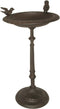 Vogelbad op voet - 2 vogels - 52 cm