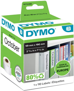 DYMO LW - Grote LAF-labels - 59 x 190 mm - Thermisch afdrukken - FSC-gecertificeerd (1 rol)