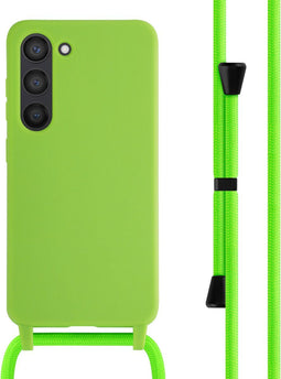 imoshion Hoesje Geschikt voor Samsung Galaxy S23 Hoesje Met Koord - imoshion Siliconen hoesje met koord - Groen