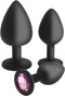 Anale Plug S Pleasures Crystal Zwart (3 pcs)