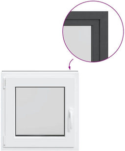vidaXL - Kelderraam - "RISOR" - 50x50 - cm - draai-kiep - DIN - links - antraciet