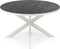Stalux Ronde eettafel 'Daan' 135cm, kleur wit / zwart eiken