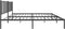 vidaXL - Bedframe - met - hoofdbord - metaal - zwart - 200x200 - cm