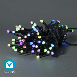 Nedis SmartLife - Kerstverlichting - Wi-Fi - RGB - 42 LED's - 5.00 m - Zwart