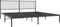 vidaXL - Bedframe - met - hoofdbord - metaal - zwart - 200x200 - cm