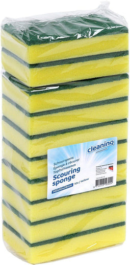 Schuurspons cleaninq 140x90x28mm geel/groen