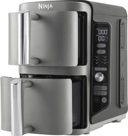 Ninja Double Stack Airfryer XXL - 9.5 Liter - 2 Gestapelde Lades - 6 Programma's - Inclusief Kookrekjes - SL400EU