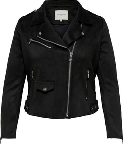 ONLY CARMAKOMA CARSHERRY - BONDED BIKER OTW Dames Jas - Imitatieleer - Maat 50