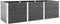 vidaXL - Plantenbak - verhoogd - 300x50x91 - cm - HKC - grijs