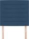 vidaXL - Hoofdbord - met - Lijnenontwerp - in - Blauw - - - 100 - cm - - - Stof