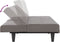 vidaXL - Slaapbank - met - bekerhouders - stof - taupe