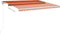 vidaXL - Luifel - vrijstaand - handmatig - uittrekbaar - 400x300 - cm - oranje - bruin