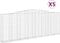 vidaXL - Schanskorven - 5 - st - gewelfd - 400x30x140/160 - cm - ijzer