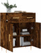 vidaXL - Dressoir - 69,5x34x90 - cm - bewerkt - hout - gerookt - eikenkleurig