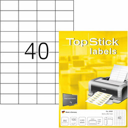 Top Stick 8698 printeretiket Wit Zelfklevend printerlabel
