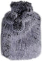 Cosy & Trendy Warmwaterkruik pels en pompons 2L - 36x20cm - Blauw