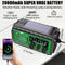 XSY 350 - Noodradio - 20000mAh PowerBank - Zonnepaneel - IPX6 Waterdicht - Groen