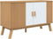 vidaXL - Dressoir - OLDEN - 114x43x73,5 - cm - massief - grenenhout - wit - en - bruin