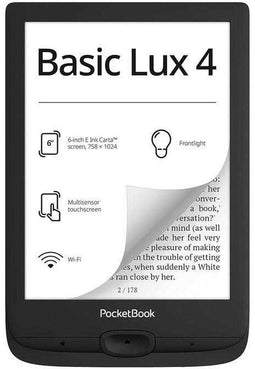 PocketBook Basic Lux 4 - E-reader - 6 inch E Ink Carta™ touchscreen - Zwart