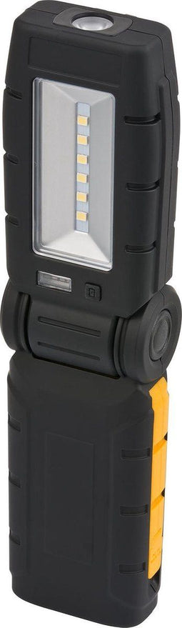 Brennenstuhl Led-zaklamp met accu en laadstation, multifunctionele lamp met 6 heldere SMD-LED, incl. voeding en USB-oplaadkabel, zwart