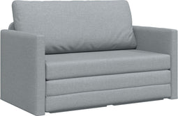 vidaXL - Vloersofa - Bed - 2-in-1 - Lichtgrijs - 124x71x78 - cm - Stof