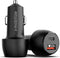 Mobilize Dual USB / USB-C Autolader Power Delivery 48W - Zwart