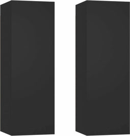 vidaXL - Tv-meubels - 2 - st - 30,5x30x90 - cm - bewerkt - hout - zwart
