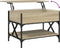 vidaXL - Salontafel - 70x50x50 - cm - bewerkt - hout - en - metaal - sonoma - eikenkleur